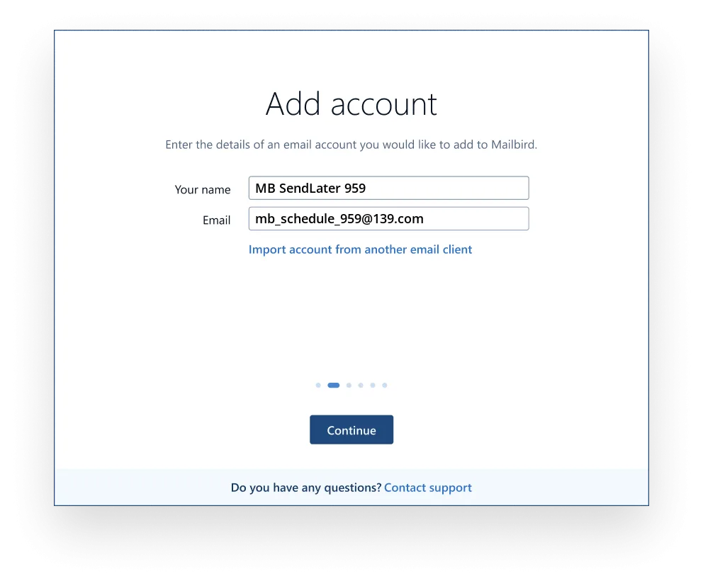 Add your 139.com account