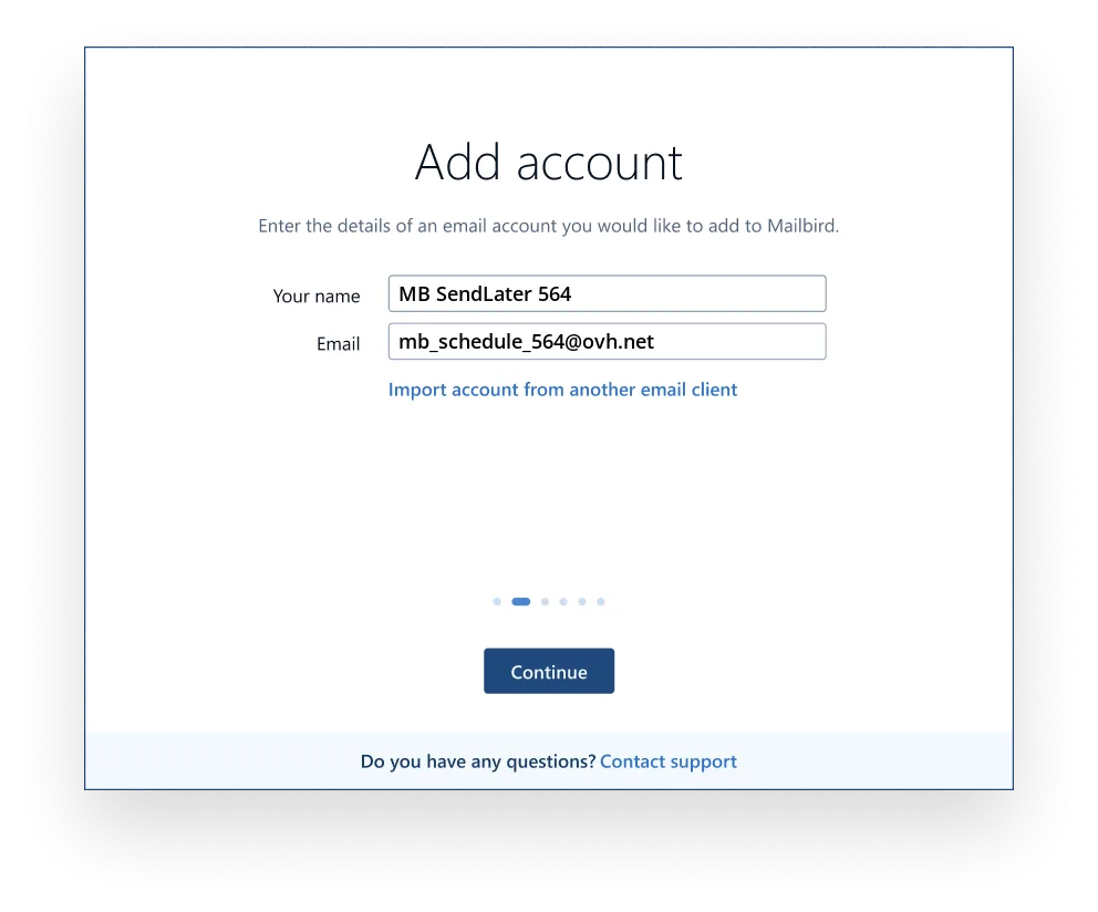 Add your Ovh.net account