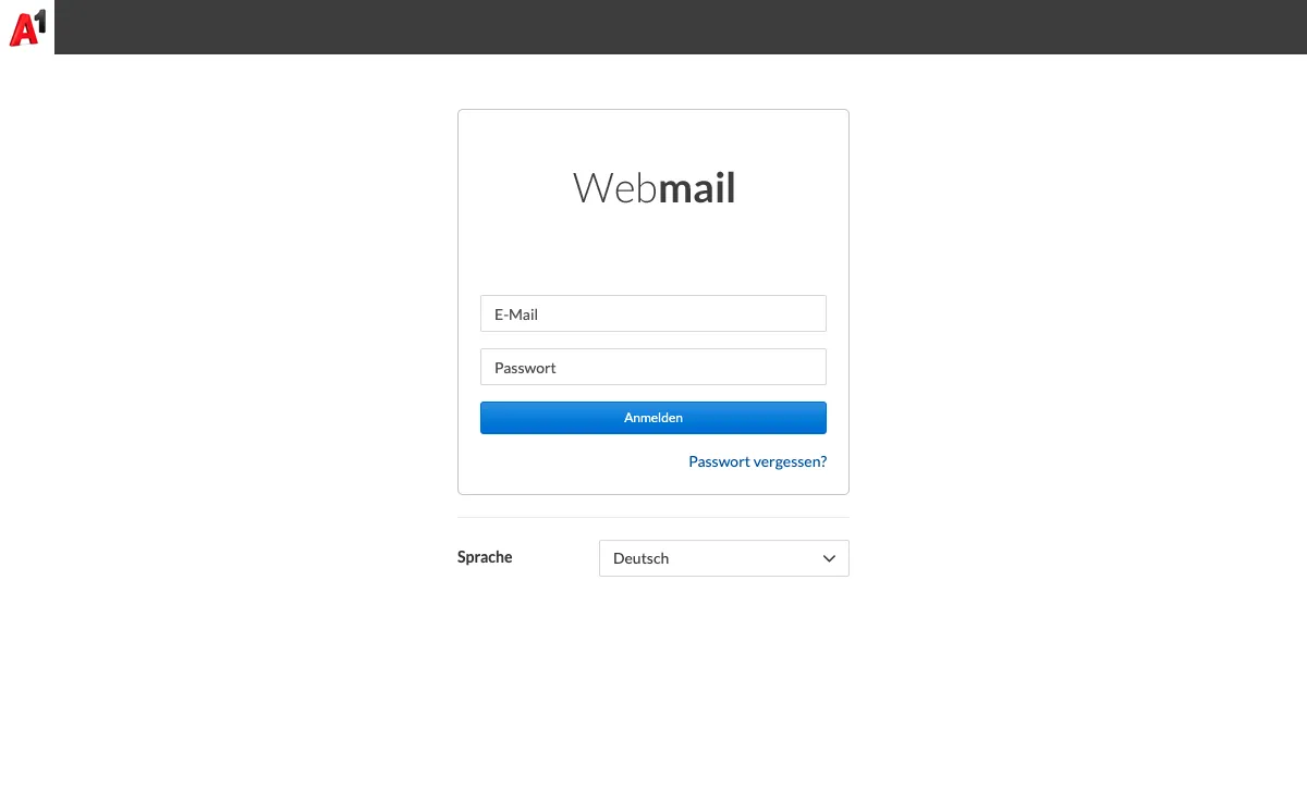 a1.net Webmail Interface
