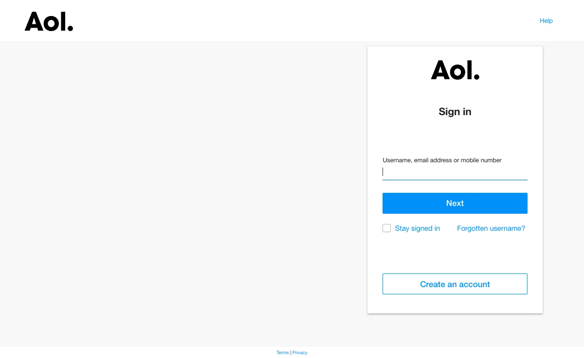 aol Webmail Interface