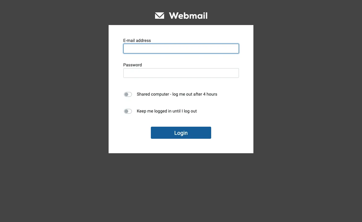 b.hostedecom Webmail Interface
