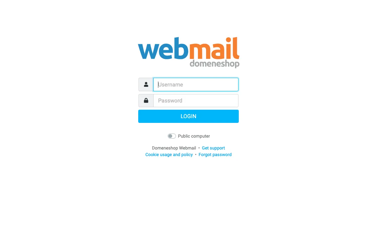 domeneshop.no Webmail Interface