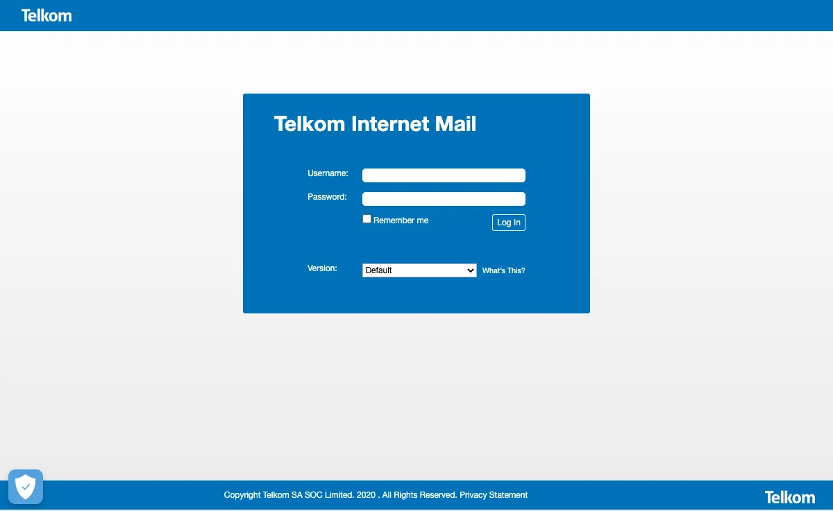 dsl.telkomsa.net Webmail Interface