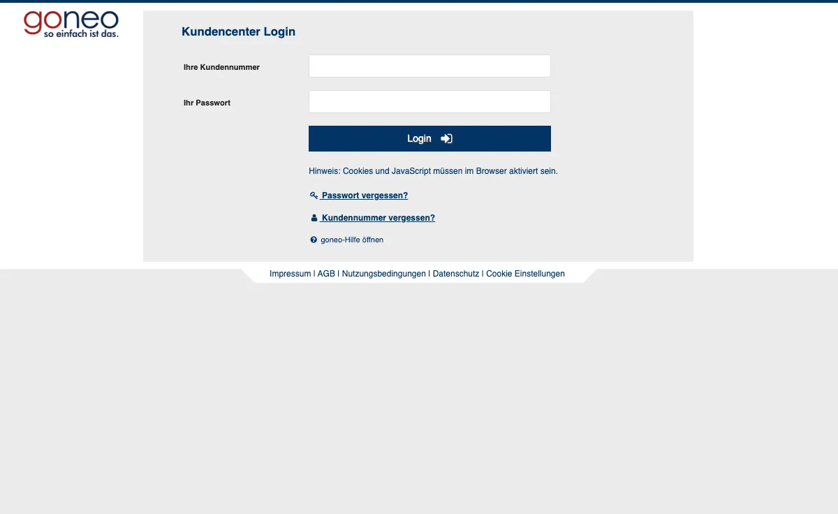 goneo.de Webmail Interface