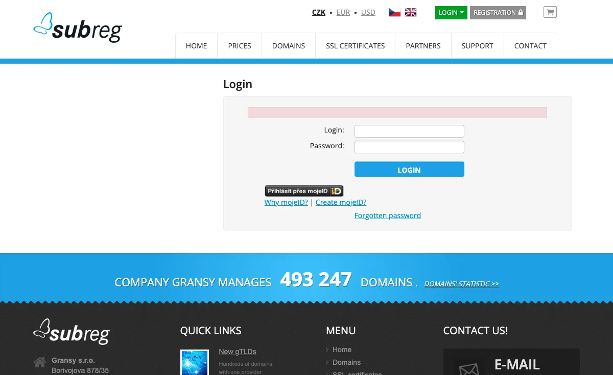 gransy.com Webmail Interface