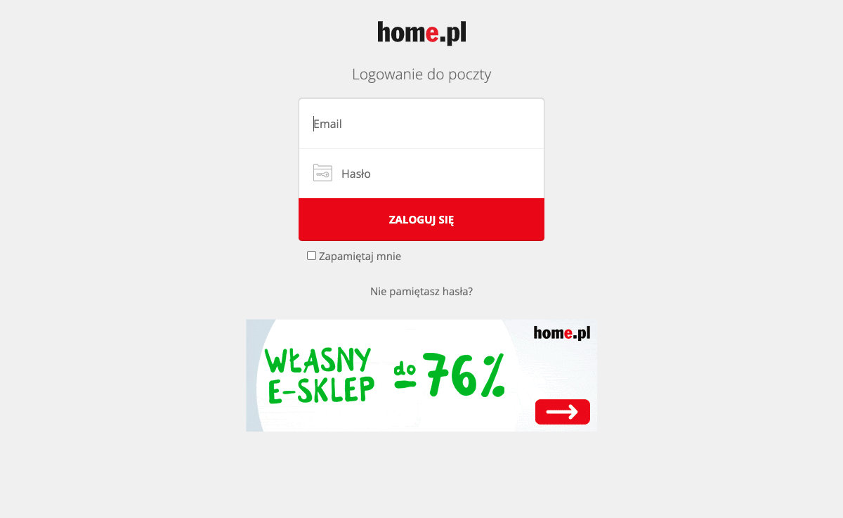 home.pl Webmail Interface