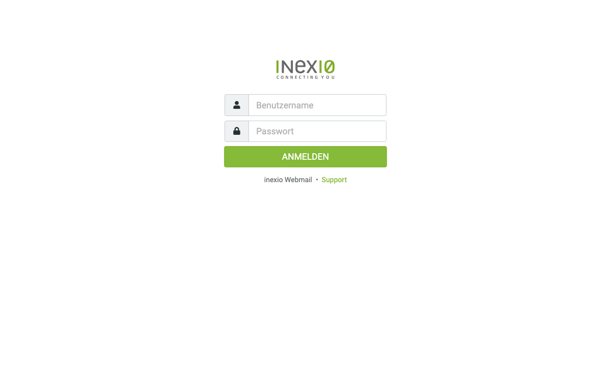 inexio.de Webmail Interface