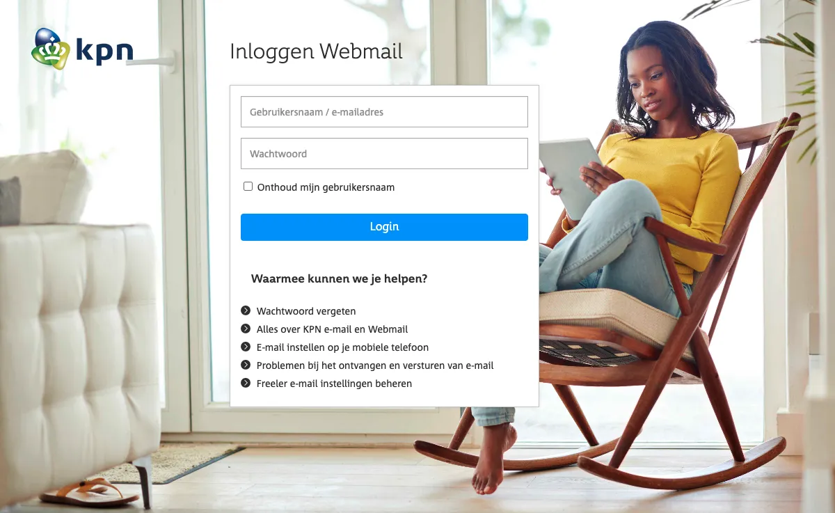 kpnmail.nl Webmail Interface
