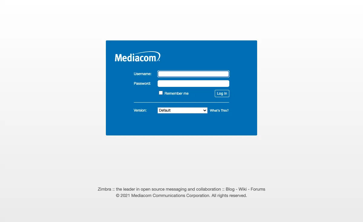 mchsi.com Webmail Interface