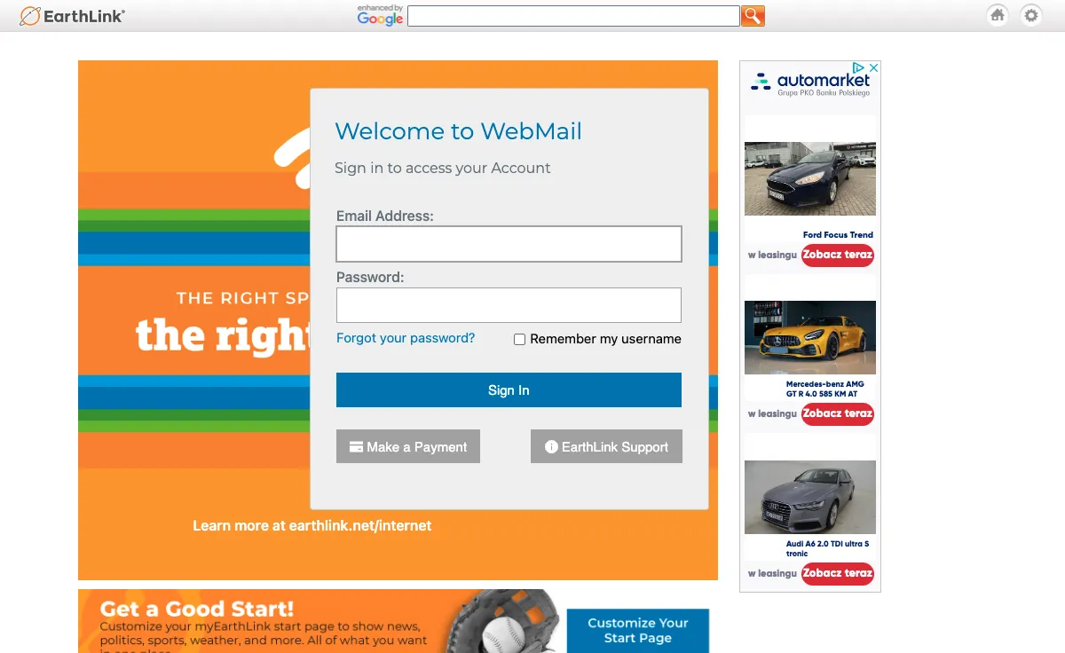 peoplepc.com Webmail Interface