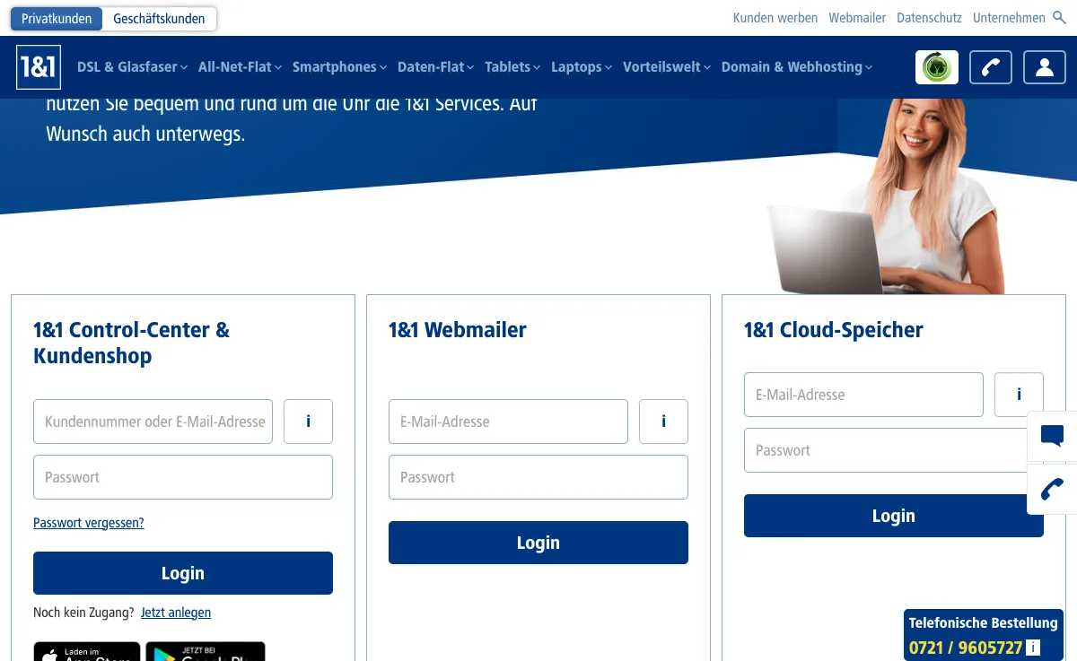 sofort-start.de Webmail Interface