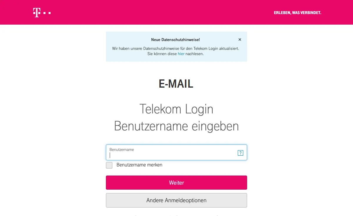 t-online.de Webmail Interface