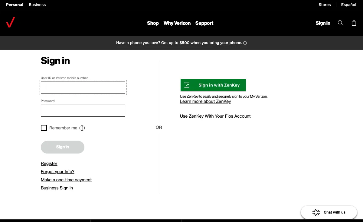 verizon.net Webmail Interface