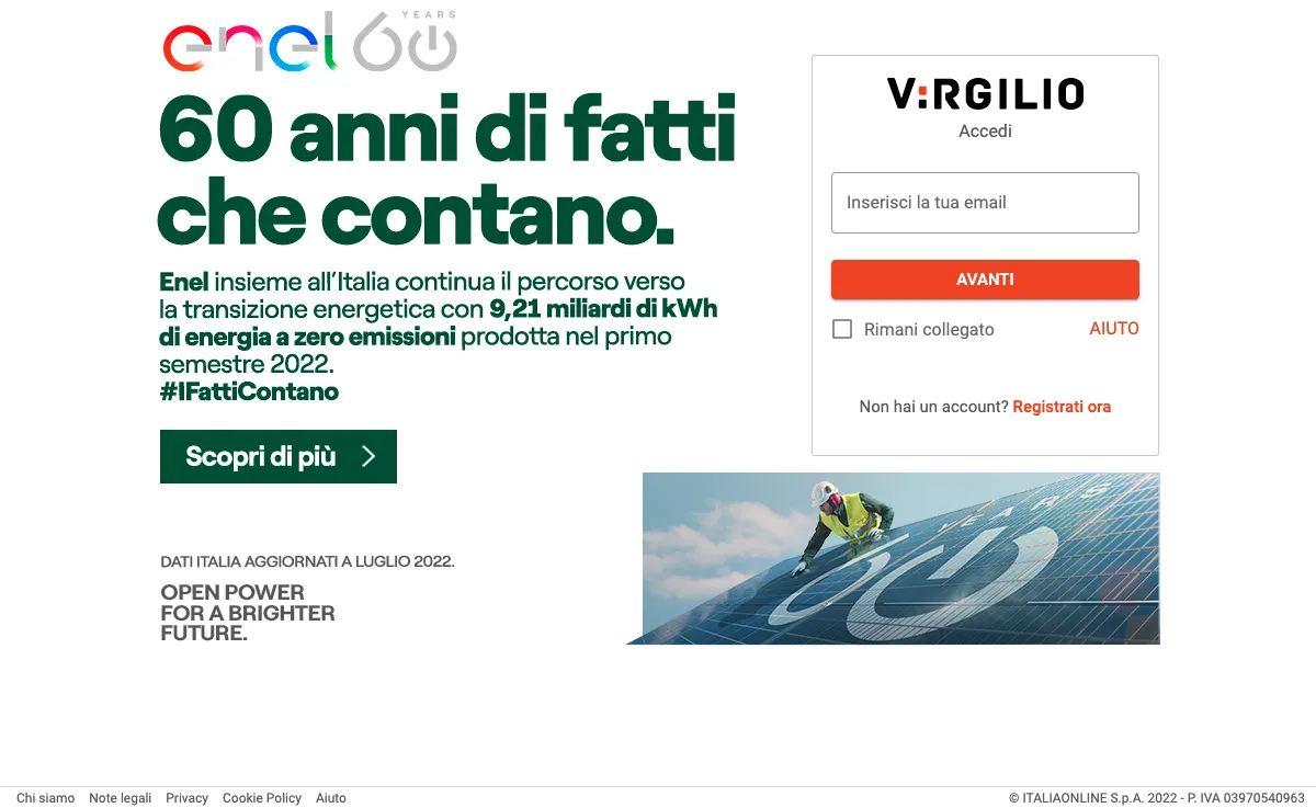 virgilio.it Webmail Interface