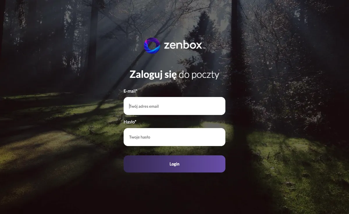 zenbox.pl Webmail Interface